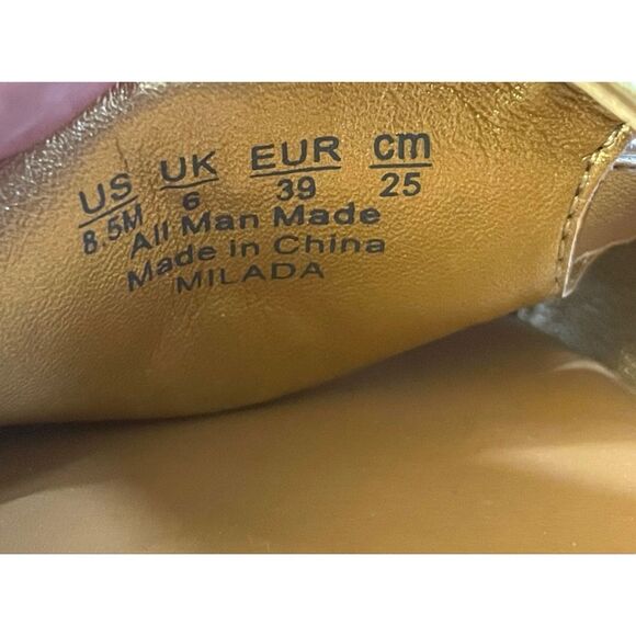 Franco Sarto Milada Gold and Silver Sandals with Metallic Finish WMS S 8.5 M NEW - Picture 10 of 10